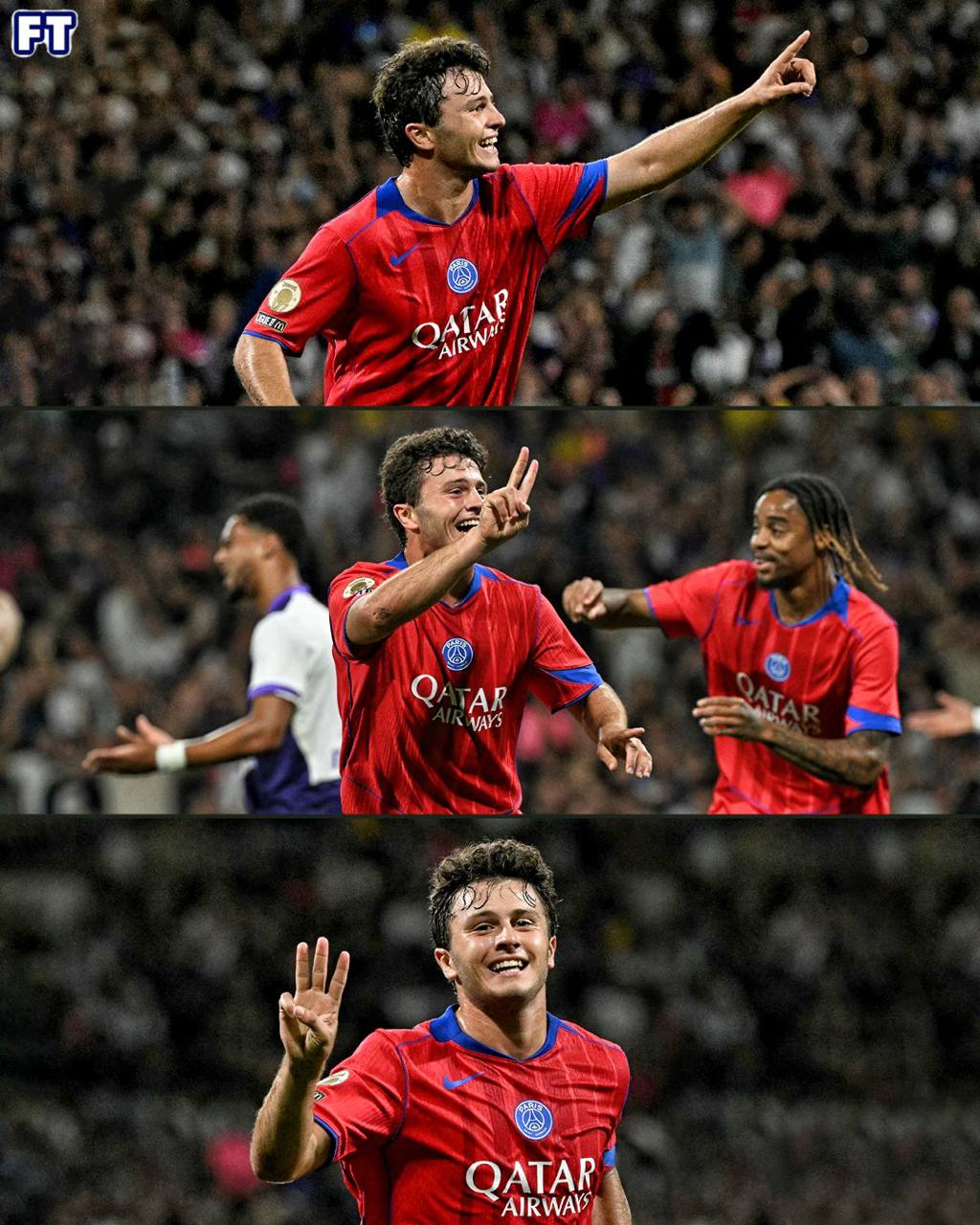 João Neves completed his hat-trick against Toulouse with some brilliant strikes 🇵🇹✨